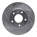 R1 Concepts Brake Rotor Drilled and Slotted Silver Fits Dodge Caliber