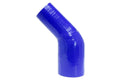 HPS Performance 2.5 - 4 ID High Temp 4-ply Reinforced Silicone 45 Degree Elbow Reducer Hose Blue (63mm - 102mm ID)