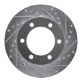 R1 Concepts Brake Rotor Drilled and Slotted Silver Fits Toyota 4Runner