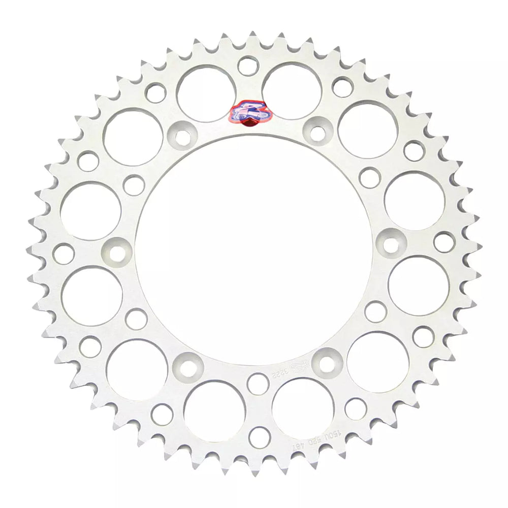 Renthal 99-24 Yamaha YZ125-450/ WR250-450 Rear Grooved Sprocket - Silver 520-46P Teeth