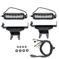 ~(3 lbs. 12X7X7)~ Rear Window Hinges Brackets To Mount (2) 6IN Single Row Slim Line LED Lights Or Similar Bolt On No Cut No Drill Installation Black Powder Coated Brackets Only For Illumination Of Rear Of Your Jeep