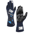 OMP Sport Gloves FIA 8856-2018 Navy Blue / Cyan - XL
