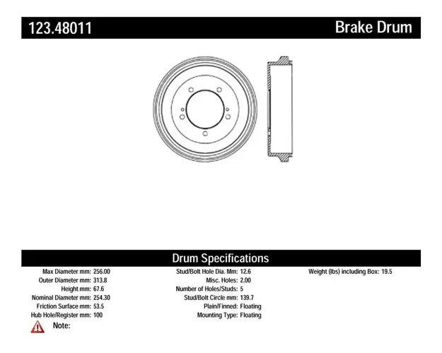 C-TEK Standard Brake Drum