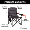 CAMPFIRE MEGA PADDED QUAD CHAIR DARK GREY