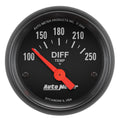 AutoMeter Gauge Differential Temp 2-1/16in. 100-250 Deg. F Electric Z-Series
