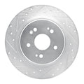 R1 Concepts Brake Rotor Drilled and Slotted Silver Fits Acura TLX