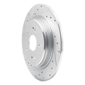 R1 Concepts Brake Rotor Drilled and Slotted Silver Fits Acura TLX