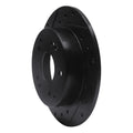 R1 97-06 Acura RSX Rear Left Drilled & Slotted Black Brake Rotor