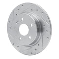DFC 11-22 Buick Encore Rear Left Drilled & Slotted Silver Brake Rotor