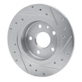 DFC 11-22 Buick Encore Rear Left Drilled & Slotted Silver Brake Rotor
