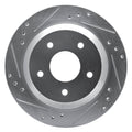 DFC 85-92 Chevrolet Camaro Rear Left Drilled & Slotted Silver Brake Rotor
