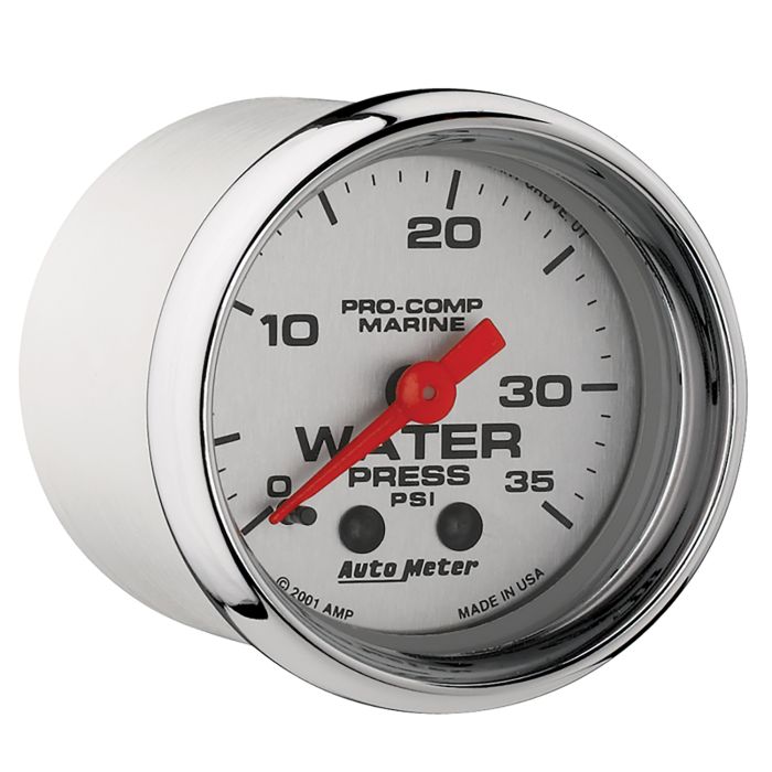 GAUGE WATER PRESS 2 1/16IN 35PSI MECHANICAL MARINE CHROME