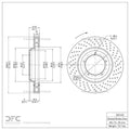 DFC 82-89 Porsche 911 Right Front Drilled GeoSPEC Coated Rotor