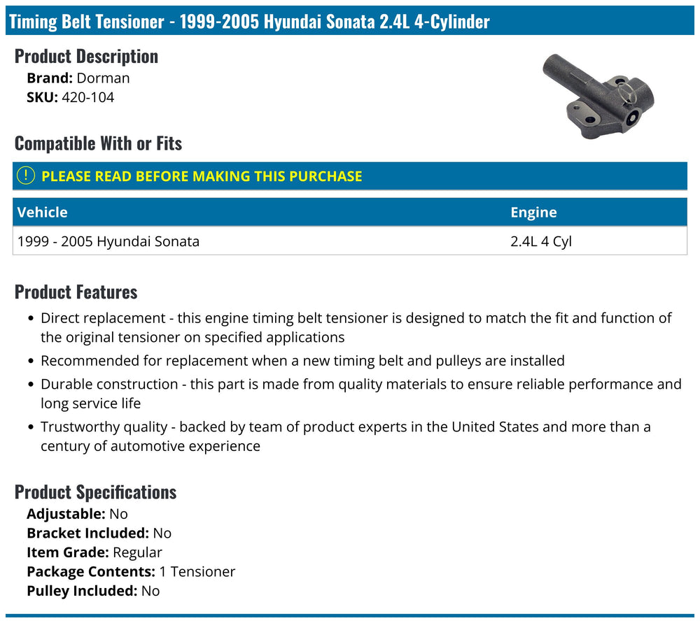 TIMING BELT TENSNR