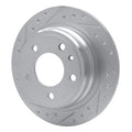 R1 Concepts Brake Rotor Drilled and Slotted Silver Fits BMW 524td