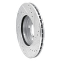 DFC 07-15 Mini Cooper (Excl Clubman) Front Left Drilled & Slotted Silver Brake Rotor