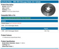 Brake Rotors: Various Makes and Models; Brake Rotors; Outside Diameter 11.33"; 5 Bolt Holes; Vented