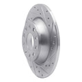 R1 Concepts Brake Rotor Drilled and Slotted Silver Fits Audi A3