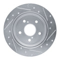 DFC 15-25 Lexus ES350 Rear Left Drilled & Slotted Silver Brake Rotor