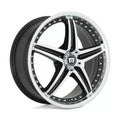 MR107 17X7.5 5X100 G-BLK MACH 45MM