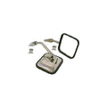 Door Mirror Kit, Stainless Steel; 55-86 Jeep CJ5/CJ6/CJ7/CJ8