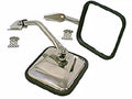 Door Mirror Kit, Stainless Steel; 55-86 Jeep CJ5/CJ6/CJ7/CJ8