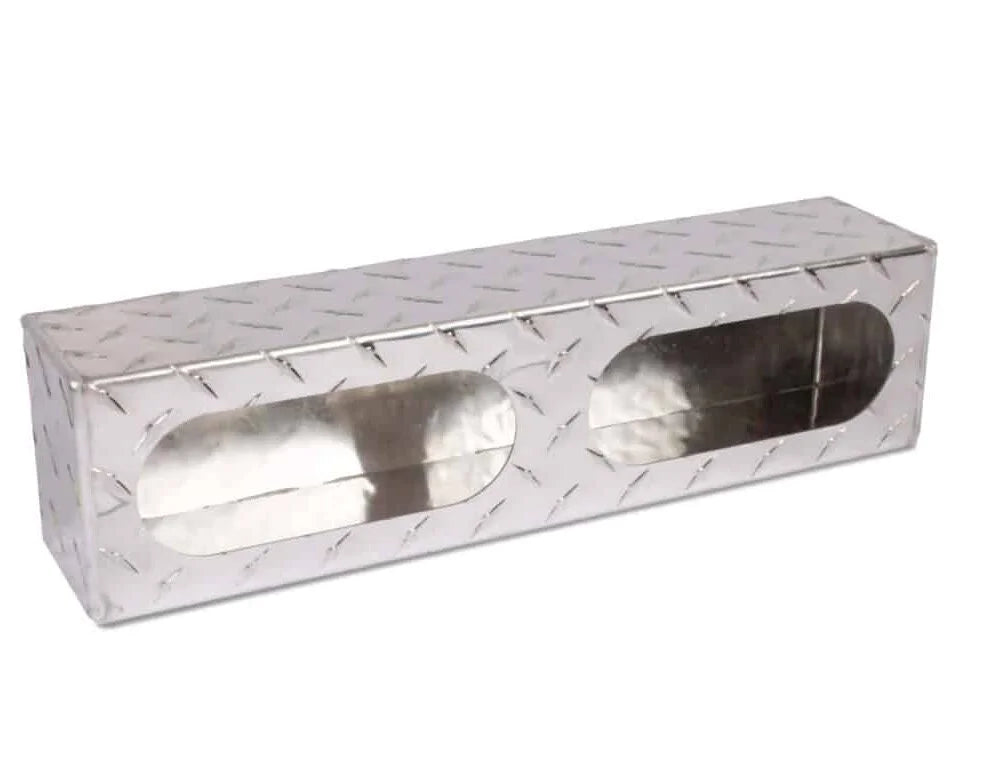ALUMINUM DOUBLE MOUNTING BOX (2) 6.5IN OVAL HOLES