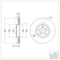 R1 Concepts Brake Rotor Fits Ford Escape