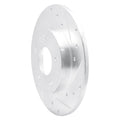 DFC 92-05 Buick Park Avenue Rear Right Drilled & Slotted Silver Brake Rotor