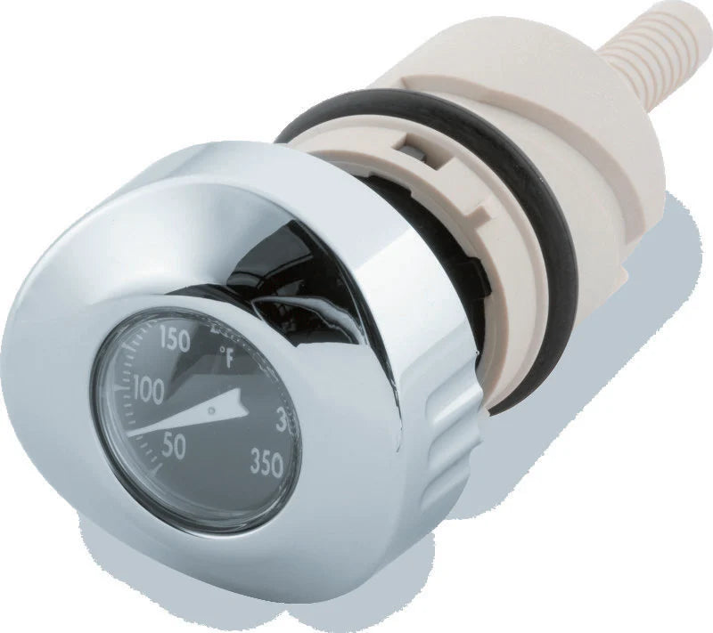 Bikers Choice 04-Up Sportster Black Face Oil Temperature Gauge Dipstick