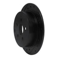 R1 00-10 Pontiac Vibe Rear Left Drilled & Slotted Black Brake Rotor
