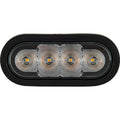 6 INCH LED OVAL STROBE LIGHT WITH AMBER LEDS AND CLEAR LENS