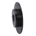 R1 14-16 Mazda 3 Sport Rear Right Drilled & Slotted Black Brake Rotor
