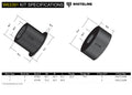 Whiteline W63391 I-Beam Axle Pivot Bushing - Rear; Fits Volkswagen Golf 93-98