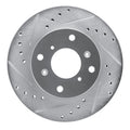 R1 Concepts Brake Rotor Drilled and Slotted Silver Fits Acura CL