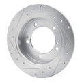 R1 83-98 Chevrolet Tracker Front Left Drilled & Slotted Silver Brake Rotor