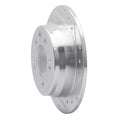 R1 09-16 Hyundai TUCSON Rear Right Drilled & Slotted Silver Brake Rotor