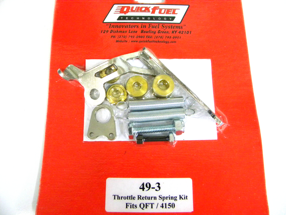 THROTTLE RETURN SPRING KIT FOR SQUARE FLANGE 4 BBL CARBURETORS