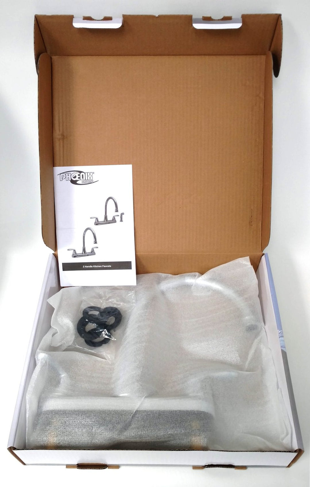 KITCHEN FAUCET 8IN HIARC HYBRID 2 LEVER BRUSHED NICKEL