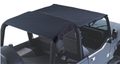 Mesh Shade Top for 1997-2006 Jeep Wrangler TJ, Black Mesh, No Window Channel Required Rampage