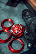 fifteen52 Super Touring (Chicane/Podium) Center Cap Set of Four - Red/Chrome