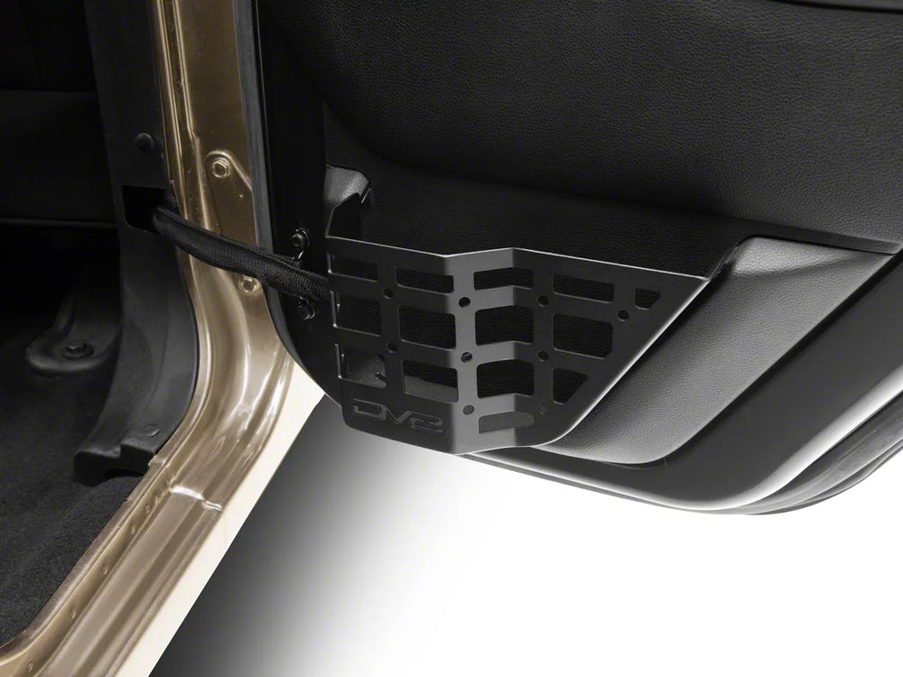 DV8 Offroad 11-18 Jeep Wrangler JK 4 Door Only Rear Door Pocket Molle Panels - Black