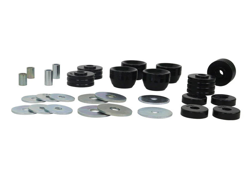Body mount - bushings 12 Bushings 4 Tubes 12 Washers Grease