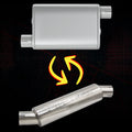 M80 MUFFLER 14IN BODY 2.5IN OFFSET IN/OFF OUTLET 304SS
