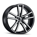 Kraze KR192 Phase 22x8.5 / 5x115/120 BP / 38mm Offset / 74.1mm Hub Gloss Black Machined Wheel