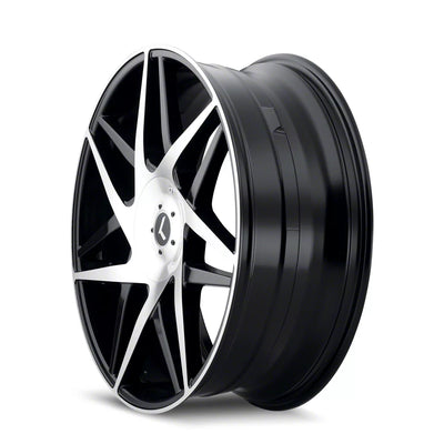 Kraze KR192 Phase 22x8.5 / 5x115/120 BP / 38mm Offset / 74.1mm Hub Gloss Black Machined Wheel