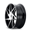 Kraze KR192 Phase 22x8.5 / 5x115/120 BP / 38mm Offset / 74.1mm Hub Gloss Black Machined Wheel
