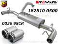 Remus 2007 Abarth 500 Abarth 1.4L Axle Back Exhaust w/Polished Tail Pipe Set