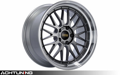BBS LM 19x11 5x112 ET35 Diamond Black Center Diamond Cut Lip Wheel - 82mm PFS Required