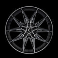 Kraze KR196 Evolve 22x9 / 5x114.3 BP / 35mm Offset / 73.1mm Hub Gloss Black Machined Wheel